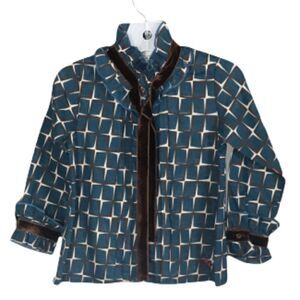 Bleu Comme Gris Paris Cross Petrol Girls Top Size 5